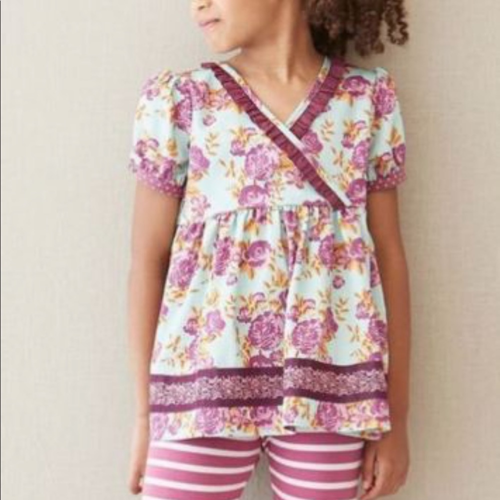 Matilda Jane Lila Ramo lilac bouquet wrap top